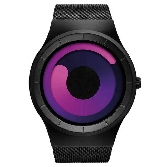 Unisex Minimalist Northern Lights Inspired quartz colourful casual watches