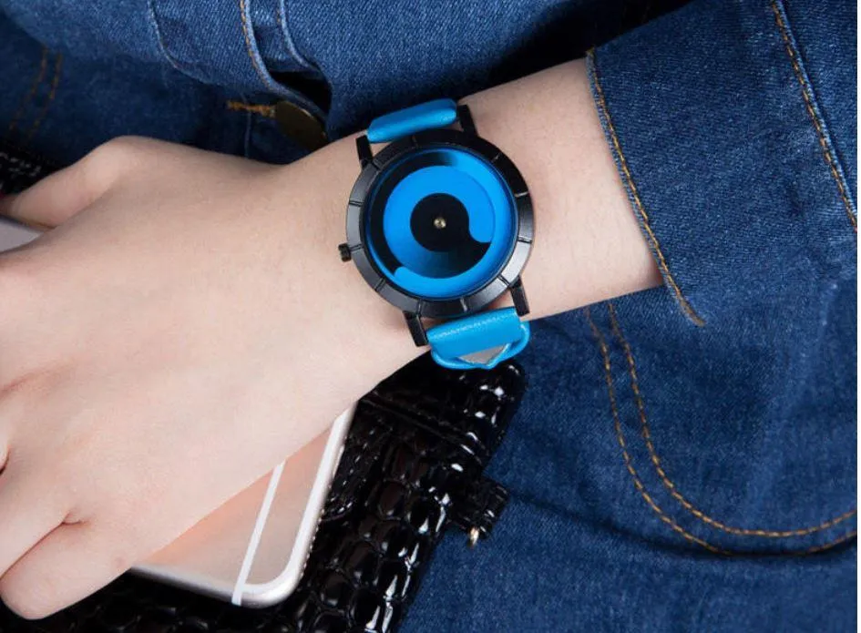 Unisex Minimalist Northern Lights Inspired quartz colourful casual watches