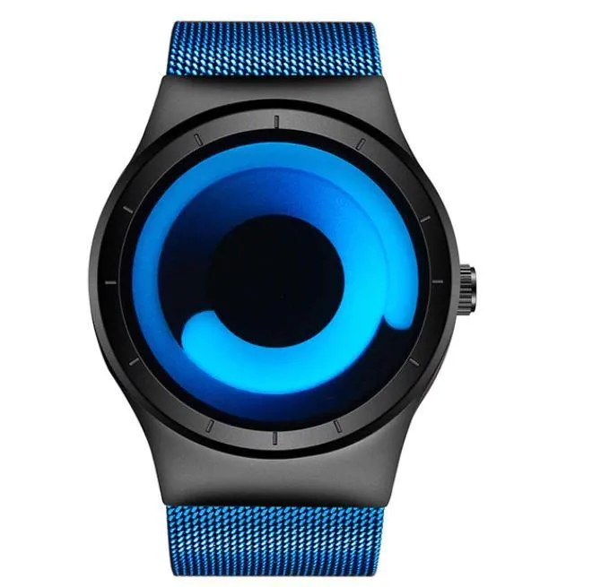 Unisex Minimalist Northern Lights Inspired quartz colourful casual watches
