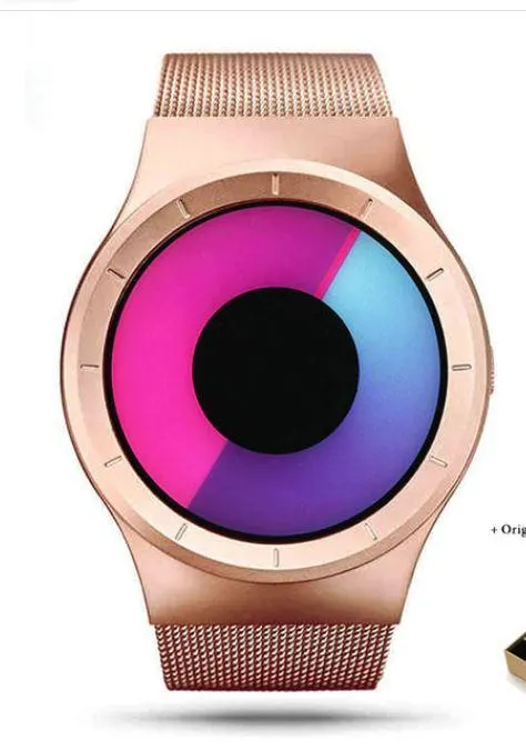 Unisex Minimalist Northern Lights Inspired quartz colourful casual watches