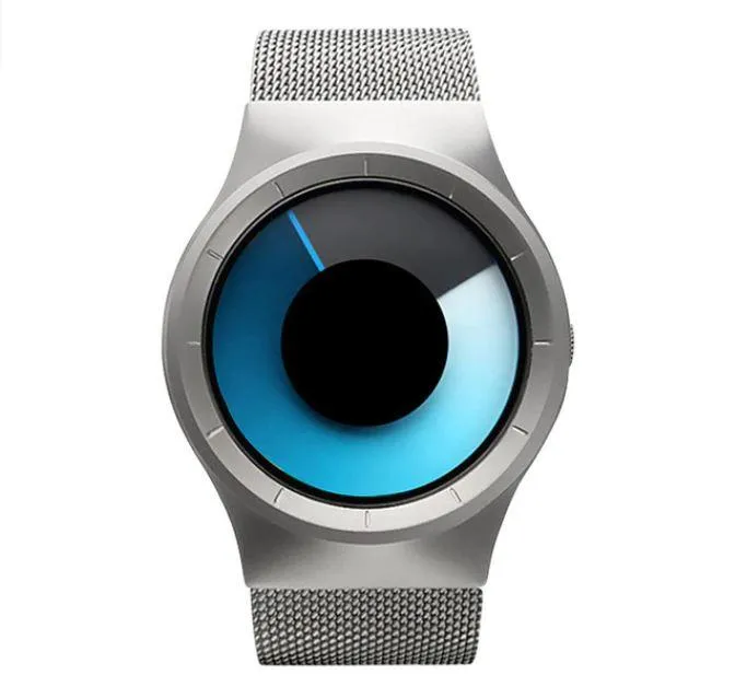 Unisex Minimalist Northern Lights Inspired quartz colourful casual watches