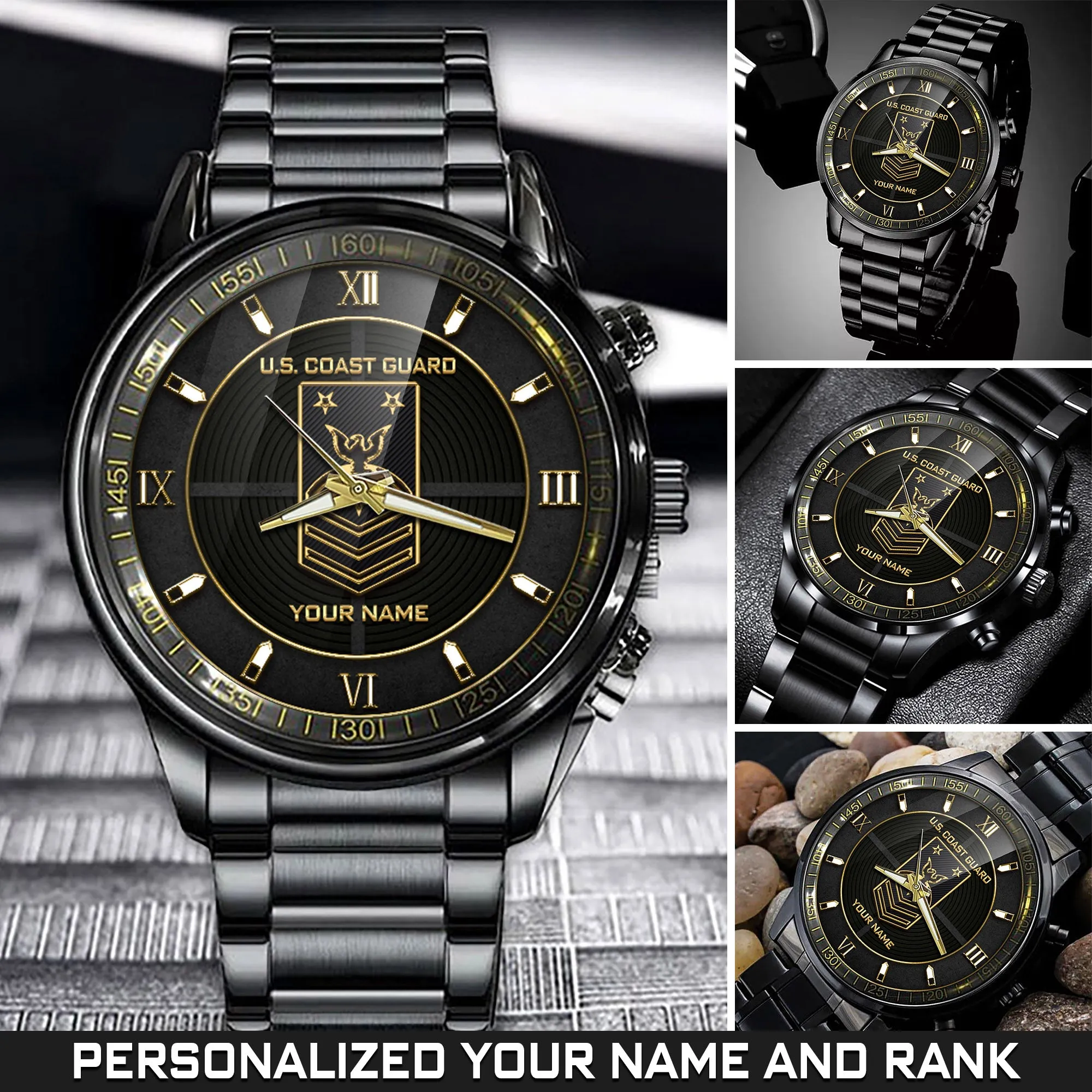 U.S Coast Guard Watch Thanks For Your Service Coast Guard Military Fashion Watch Custom Gift