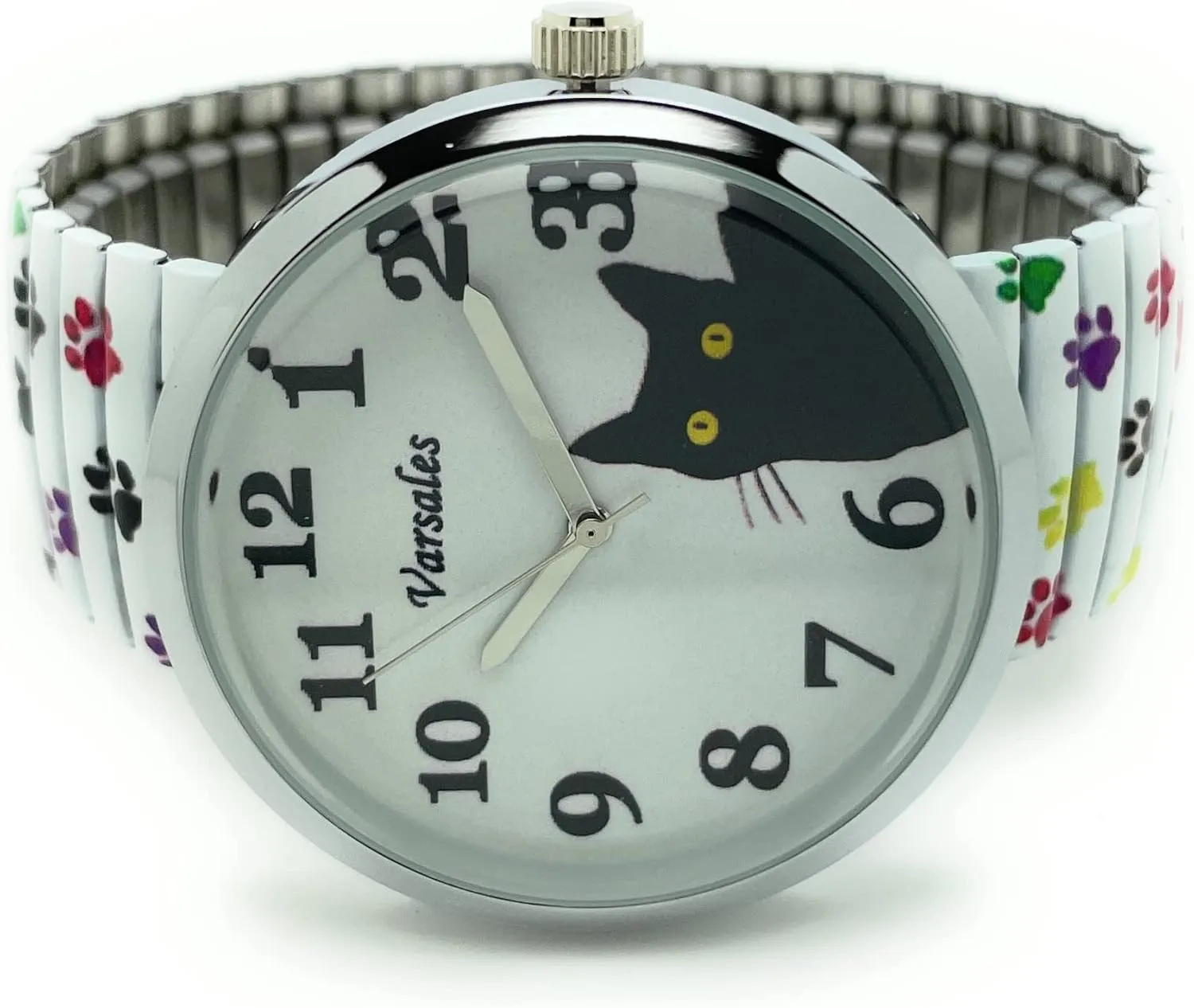 VERSALES Varsales Ladies Novelty Animal Kitty Cat Elegant Stretch Elastic Band Analog Quartz Fashion Watch