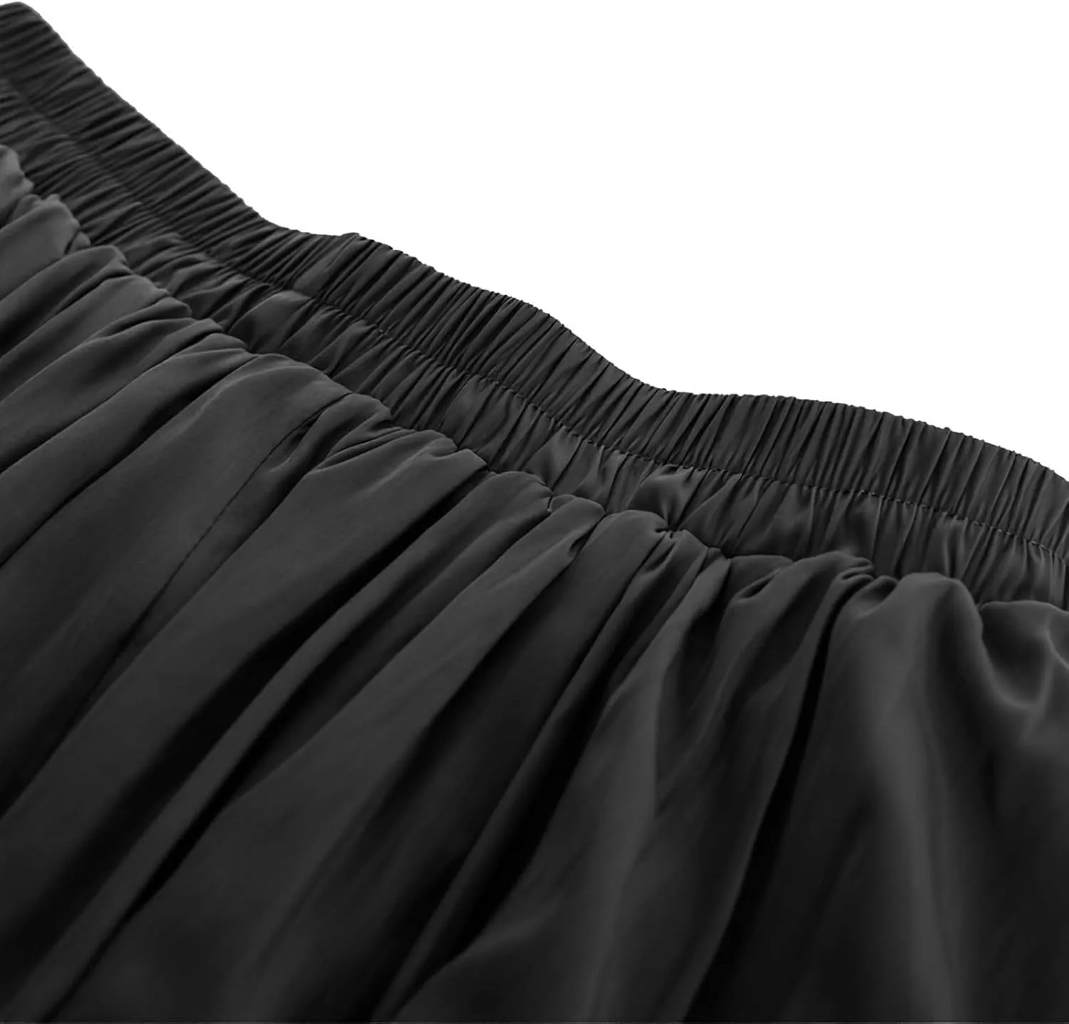 Vintage Ankle-Length Skirts for Women Pleated Tiered Long Skirts High Waisted Asymmetrical Ruffle A Line Maxi Skirt