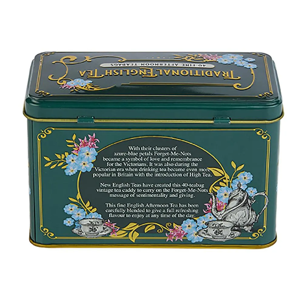 Vintage Victorian Classic Tea Tin - Bottle Green