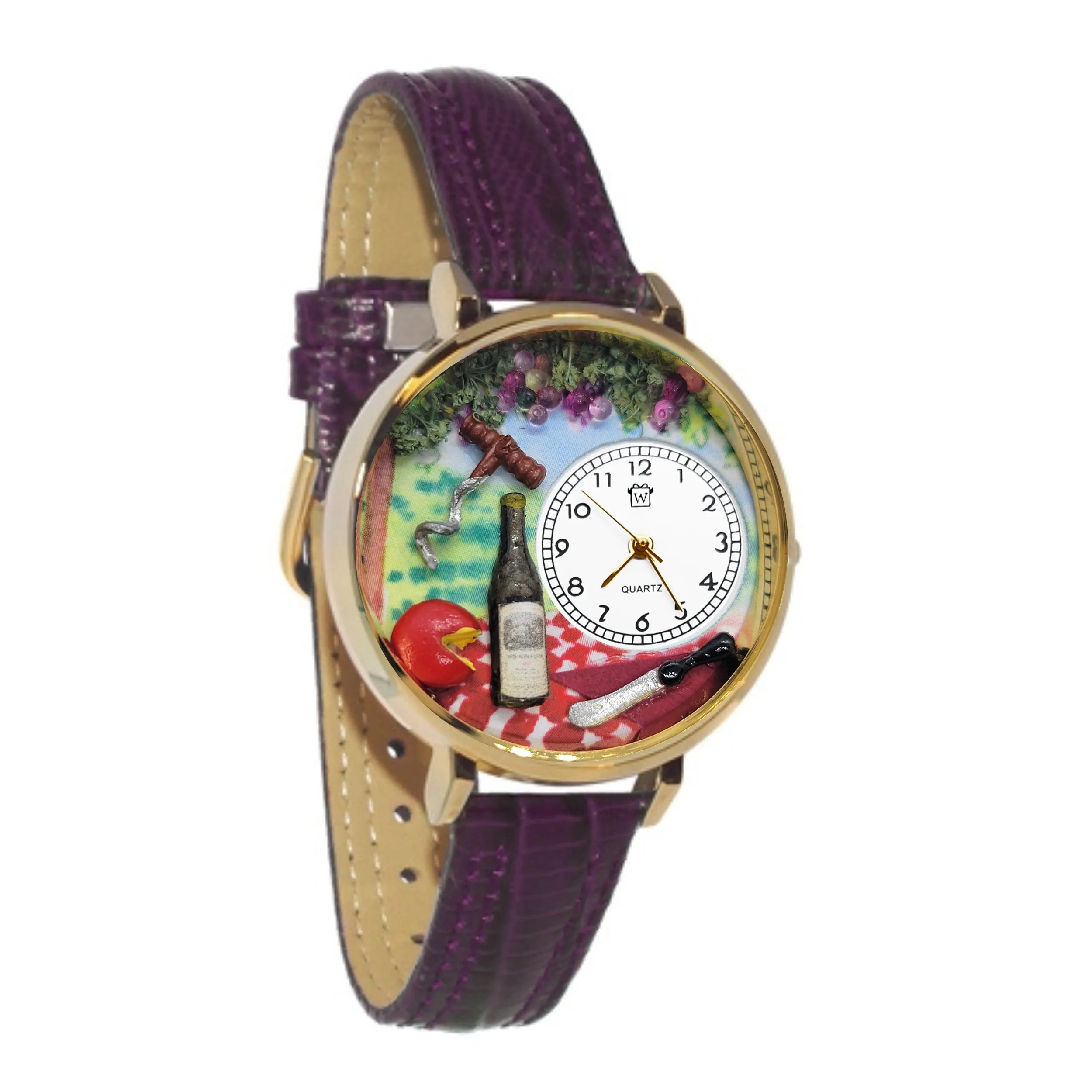 Wine & Cheese 3D Watch Large Style