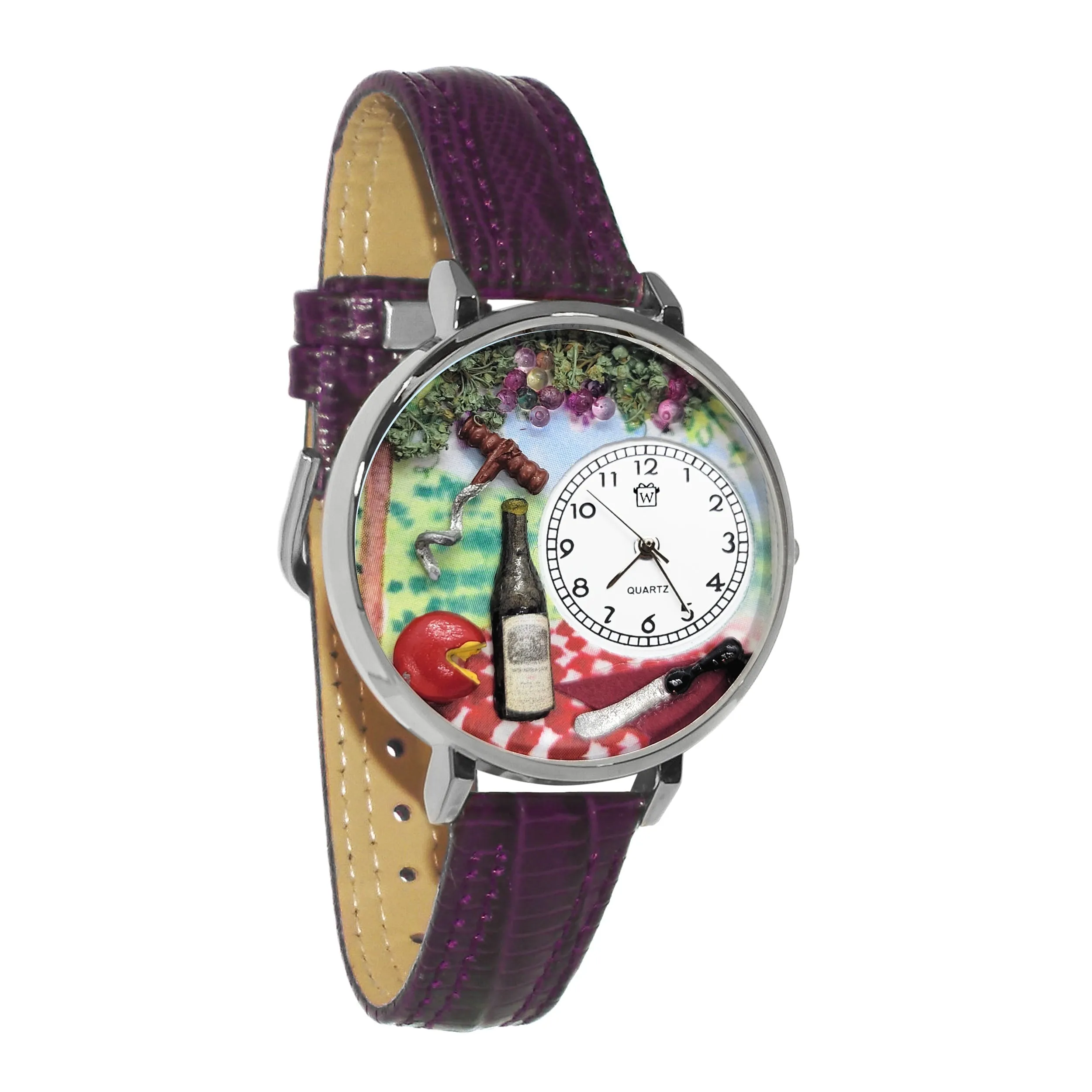 Wine & Cheese 3D Watch Large Style