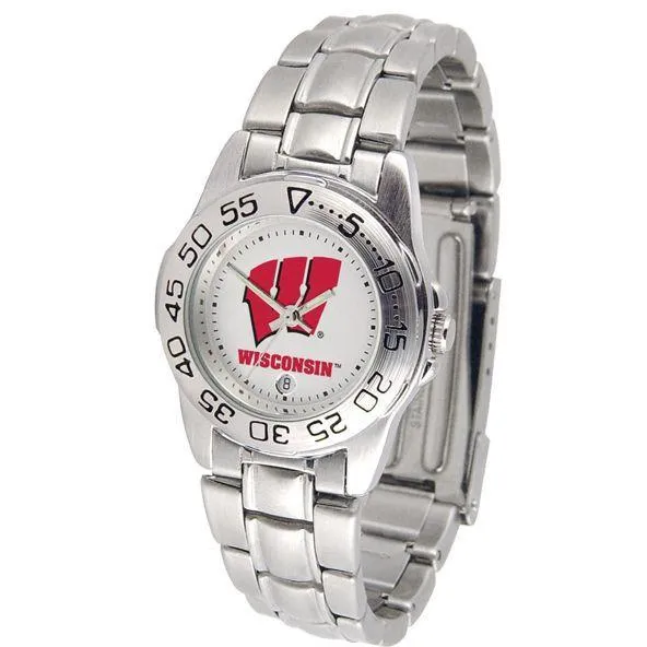 Wisconsin Badgers Ladies Steel Band Sports Watch