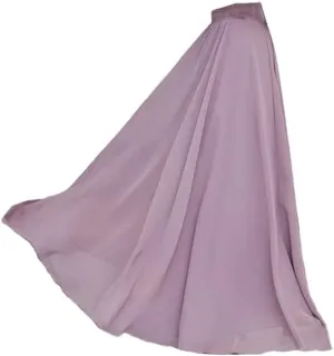 Women Chiffon Long Skirt Spring Summer Office Lady All-Match High Waist Slim Casual Midi Skirts
