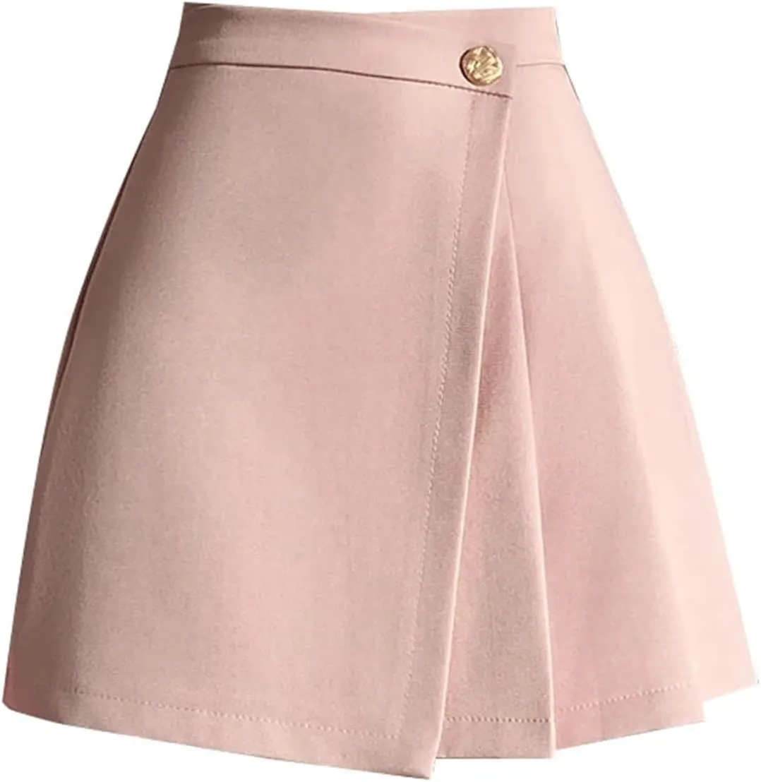 Women High Waist A-Line Mini Pleated Skirts Fashion Irregular Short Skirts Woman Casual Skirt