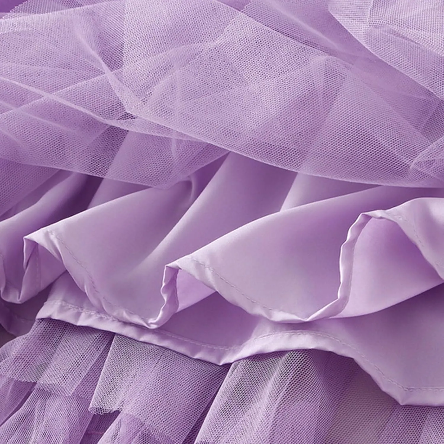 Women Maxi Tutu Tulle Skirt Elastic High Waist Layered Skirt Mesh A-Line Midi Skirt Pleated Cocktail Party Skirts