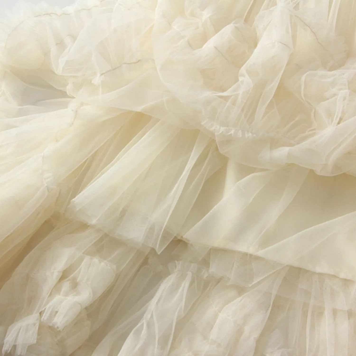 Women Maxi Tutu Tulle Skirt Elastic High Waist Layered Skirt Mesh A-Line Midi Skirt Pleated Cocktail Party Skirts