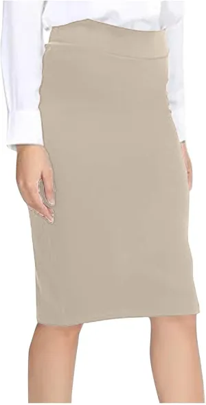 Women Ribbed Knit Mini Skirt High Waist Stretchy Bodycon Slim Lightweight Casual Black Sexy Party Knee Length Skirt