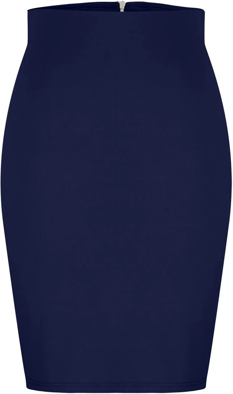 Women Ribbed Knit Mini Skirt High Waist Stretchy Bodycon Slim Lightweight Casual Black Sexy Party Knee Length Skirt