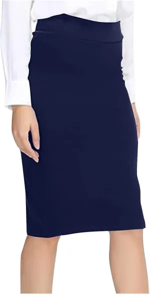 Women Ribbed Knit Mini Skirt High Waist Stretchy Bodycon Slim Lightweight Casual Black Sexy Party Knee Length Skirt