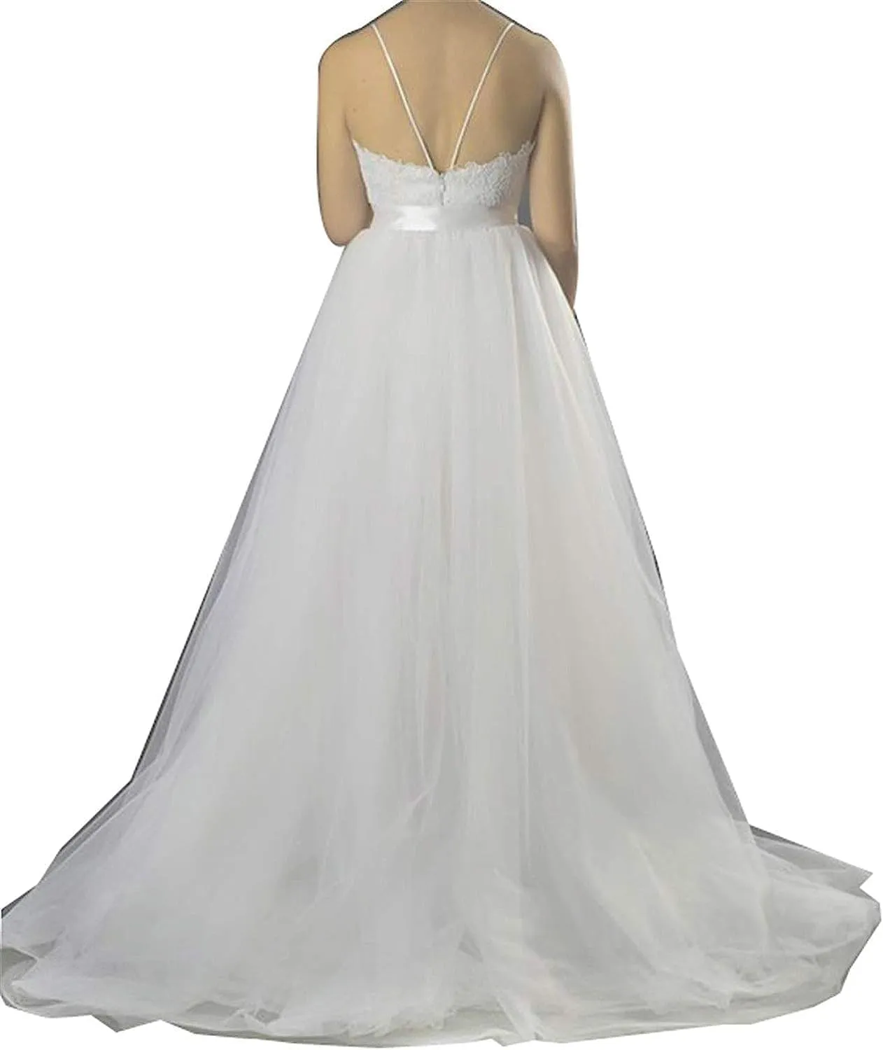 Women Wedding Maxi Tulle Skirts Detachable Train Overskirt Overlay Long Bridal