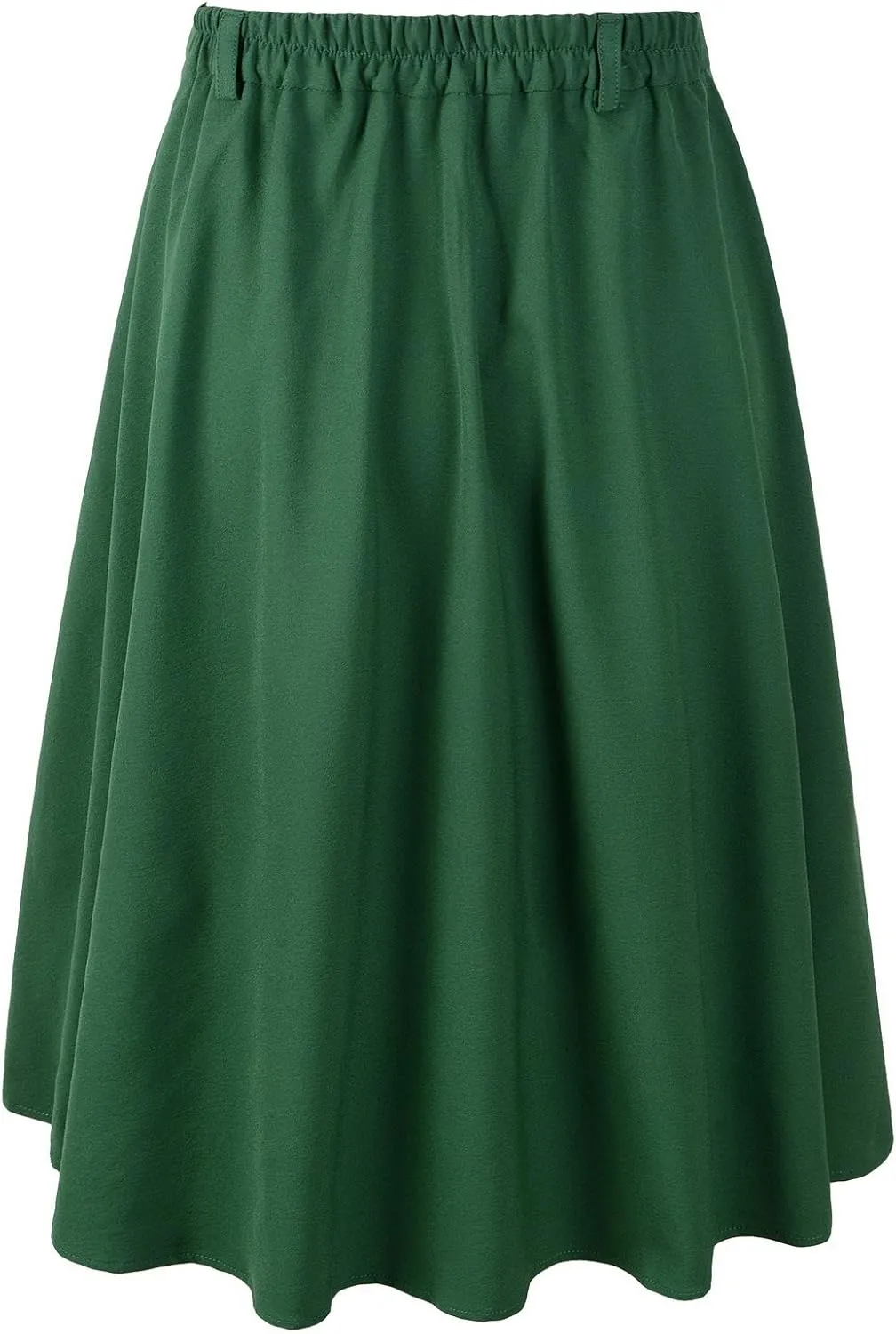 Womens A-line Flared Pleated Knee Length Skirt 1950s Vintage Rockabilly Swing