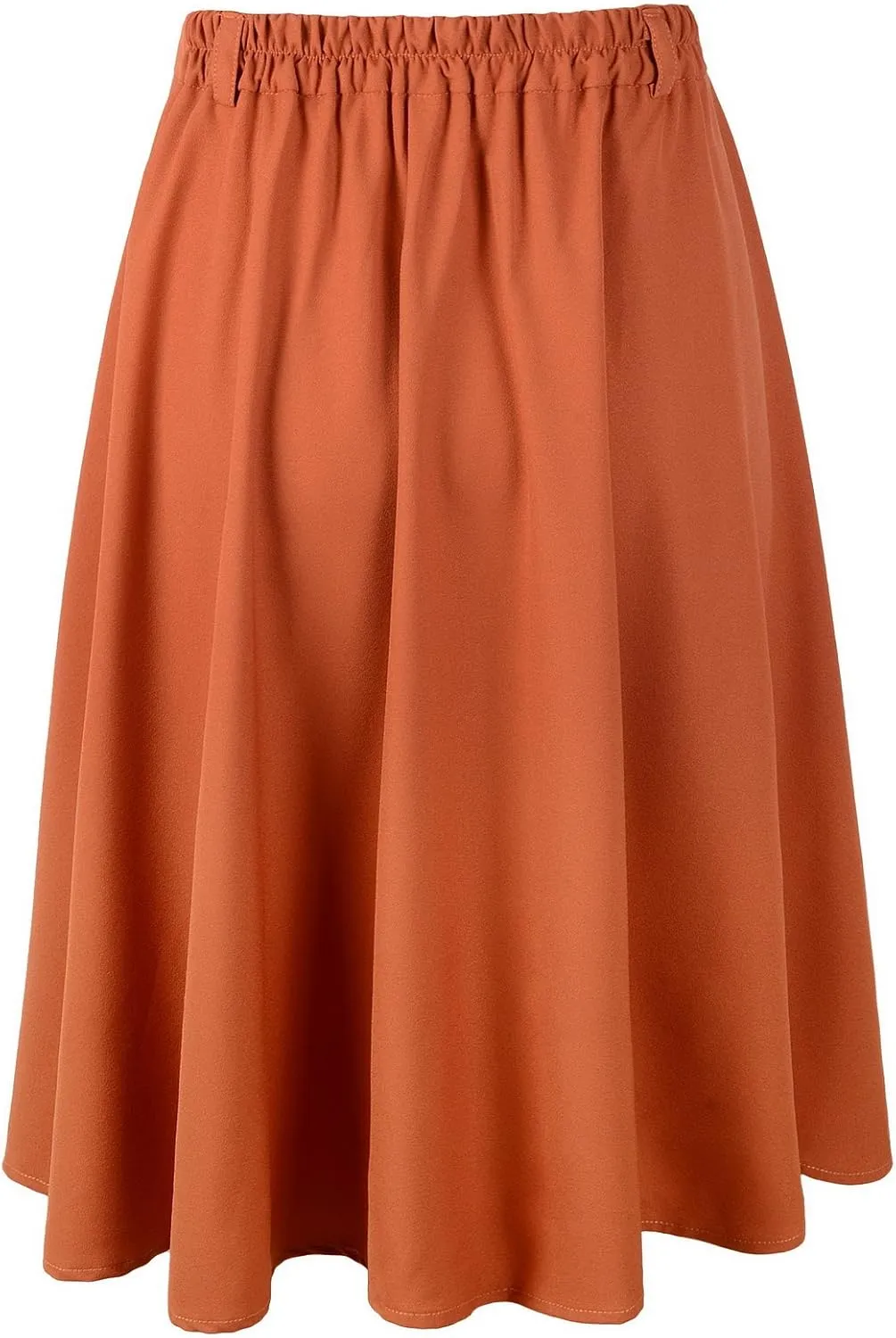 Womens A-line Flared Pleated Knee Length Skirt 1950s Vintage Rockabilly Swing