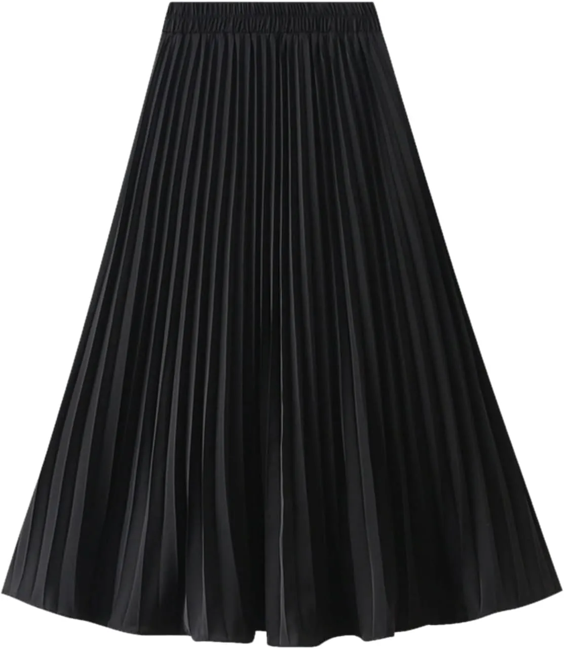 Womens Casual Fashion Stretch Skirt Women Midi Skirts for Women Waist Solid Skirt Elegant Womens Pleated Maxi