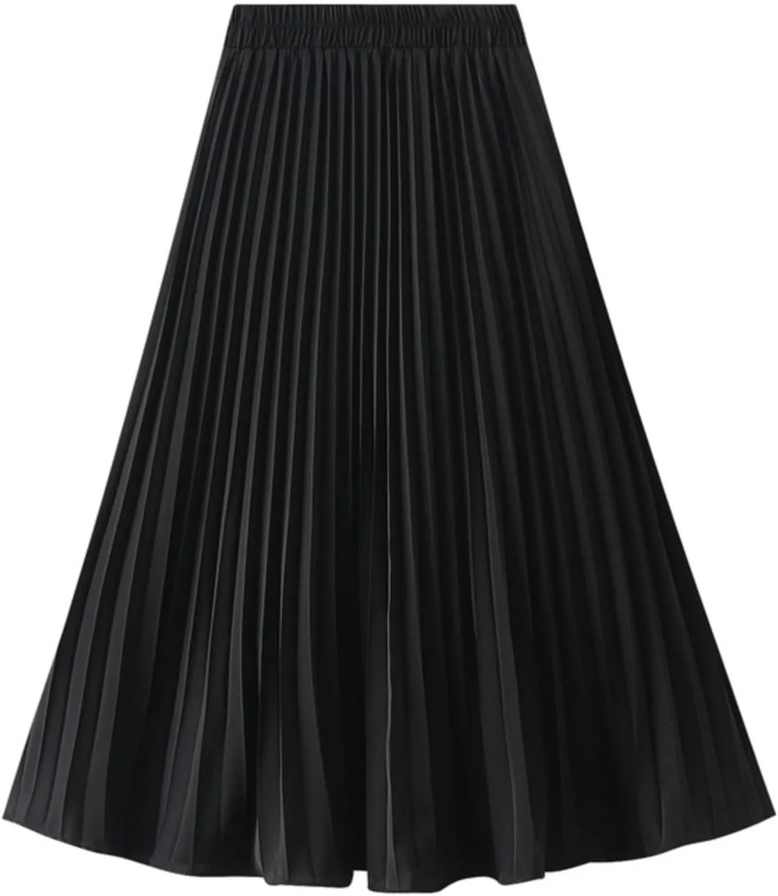 Womens Casual Fashion Stretch Skirt Women Midi Skirts for Women Waist Solid Skirt Elegant Womens Pleated Maxi