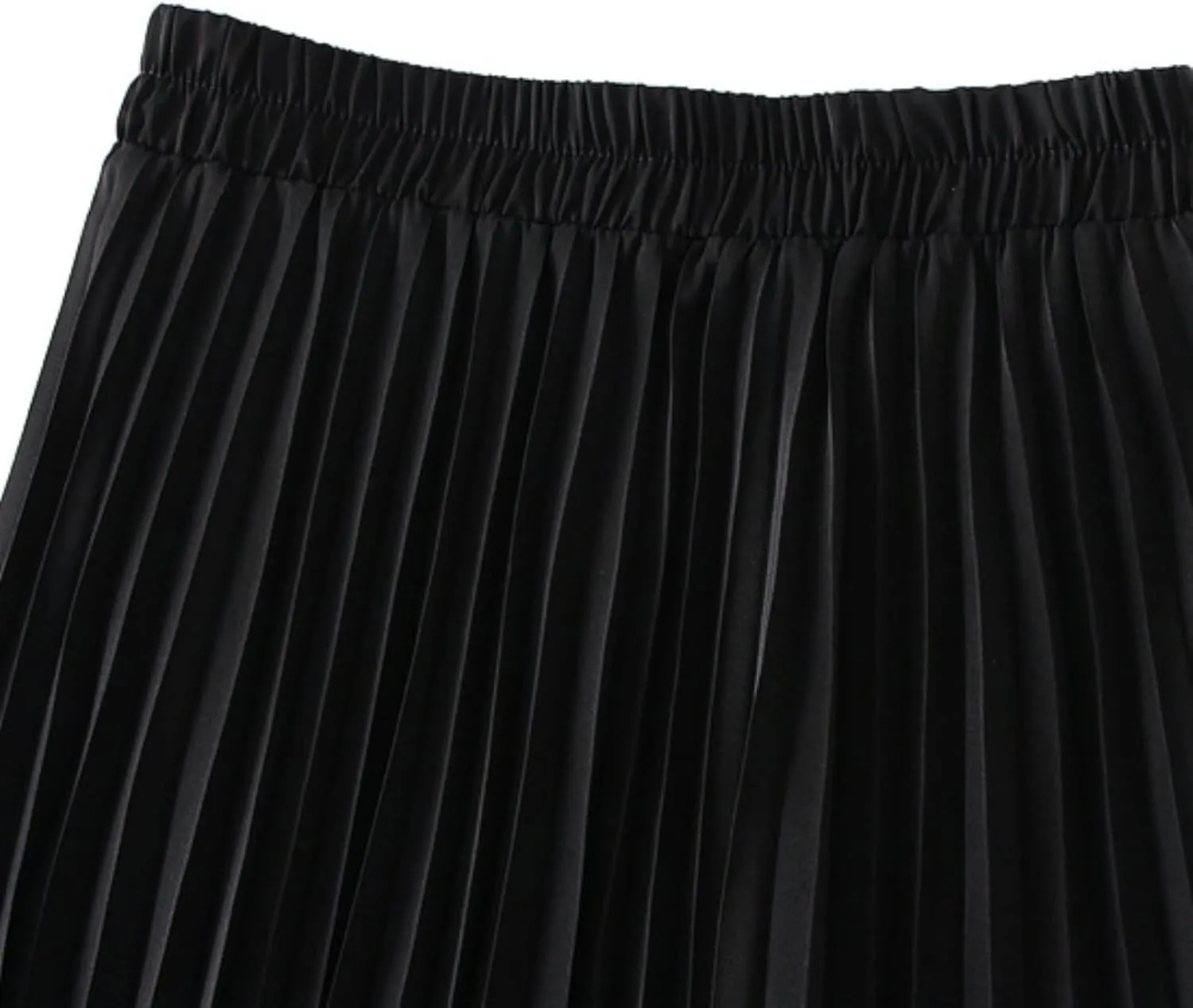 Womens Casual Fashion Stretch Skirt Women Midi Skirts for Women Waist Solid Skirt Elegant Womens Pleated Maxi