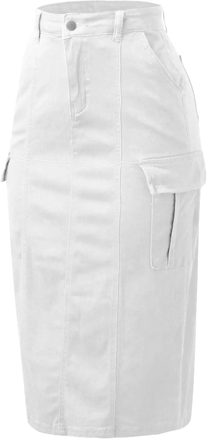 Women's High Waisted Tennis Skirt Women Skirt Solid Casual High Waist Skirt with Pockets A Line Elegant Summer
