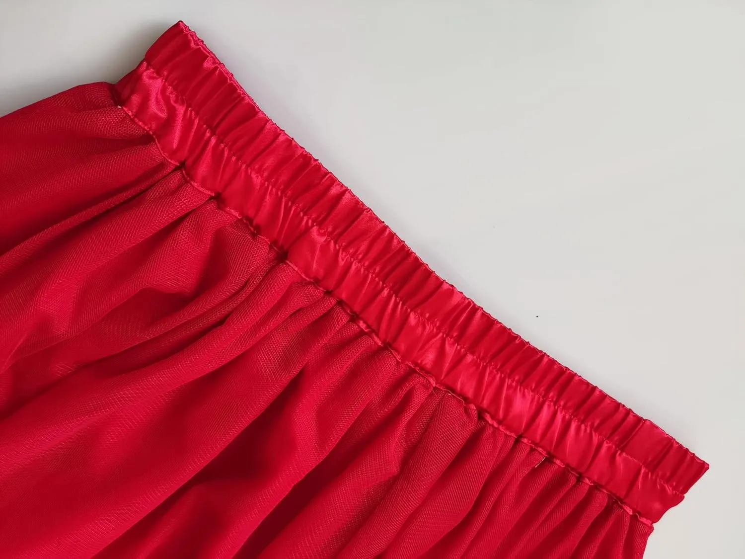 Women's Knee Length Tulle Skirts Layered Prom Party Midi Tutu Skirt