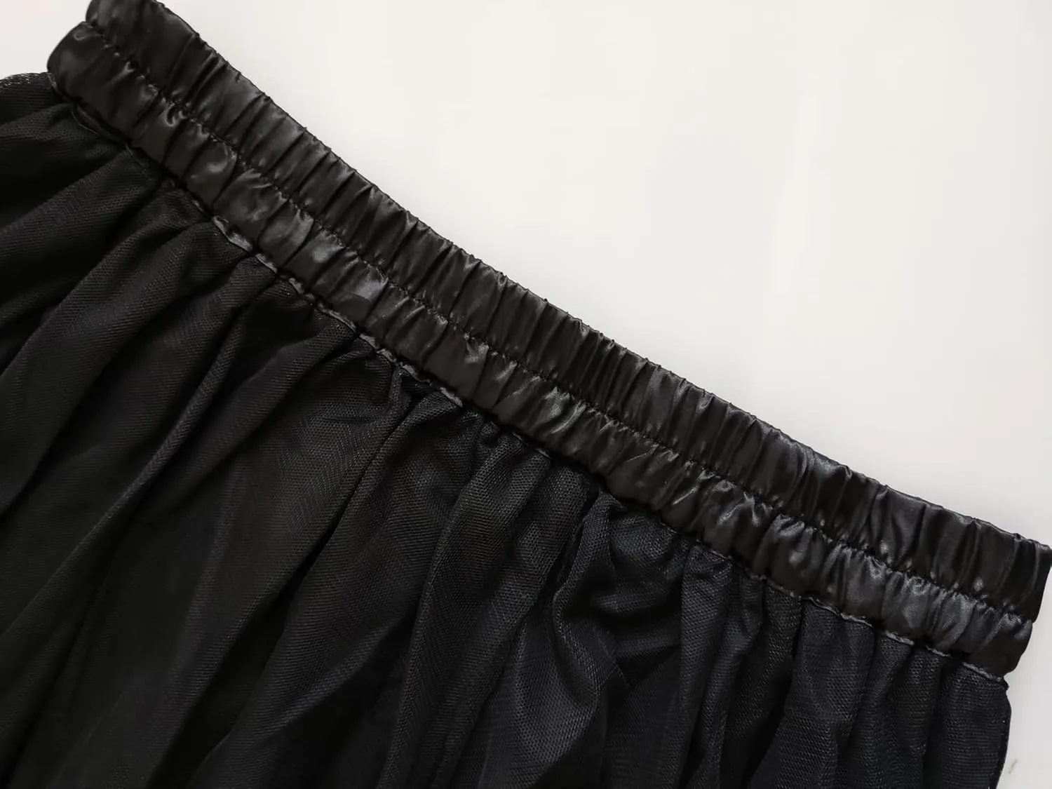 Women's Knee Length Tulle Skirts Layered Prom Party Midi Tutu Skirt
