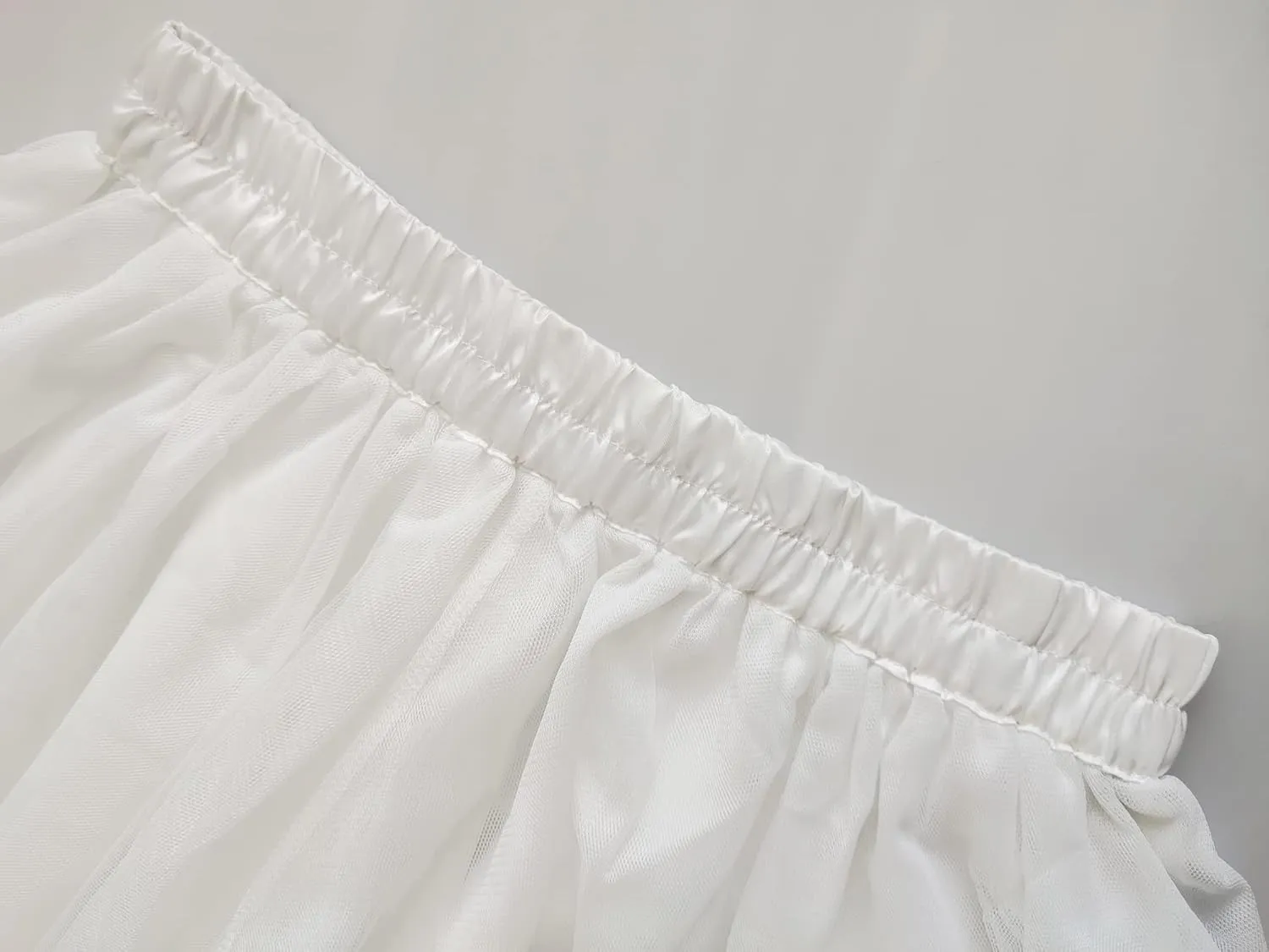 Women's Knee Length Tulle Skirts Layered Prom Party Midi Tutu Skirt
