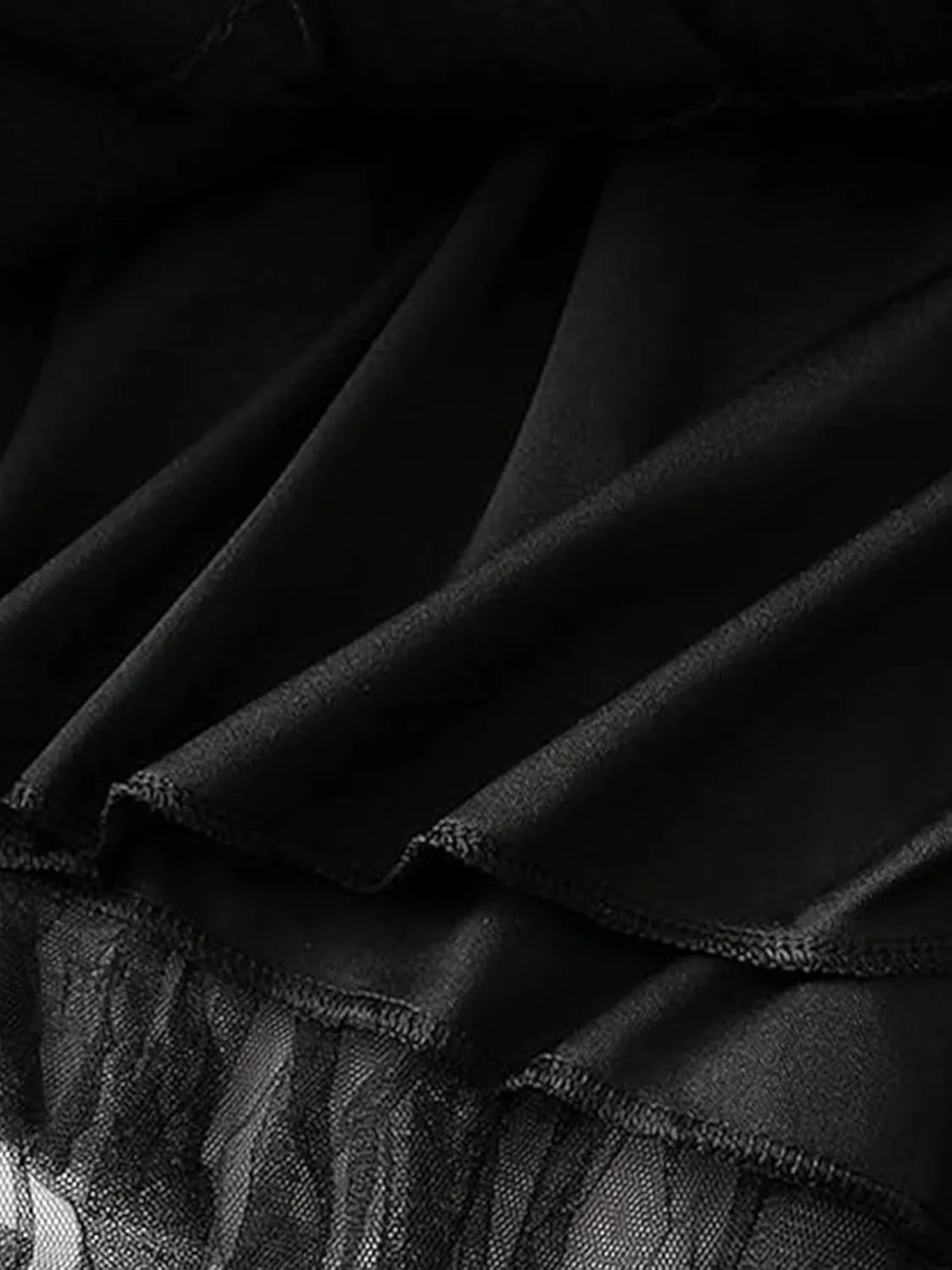 Women's Layered Tulle Skirts A Line Ruffle High Waisted Mesh Long Maxi Skirt Petticoat