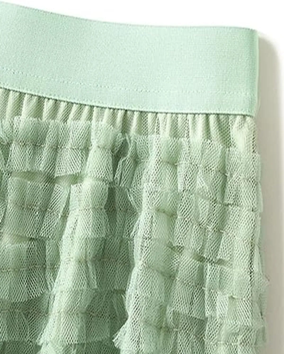 Women's Layered Tulle Skirts A Line Ruffle High Waisted Mesh Long Maxi Skirt Petticoat