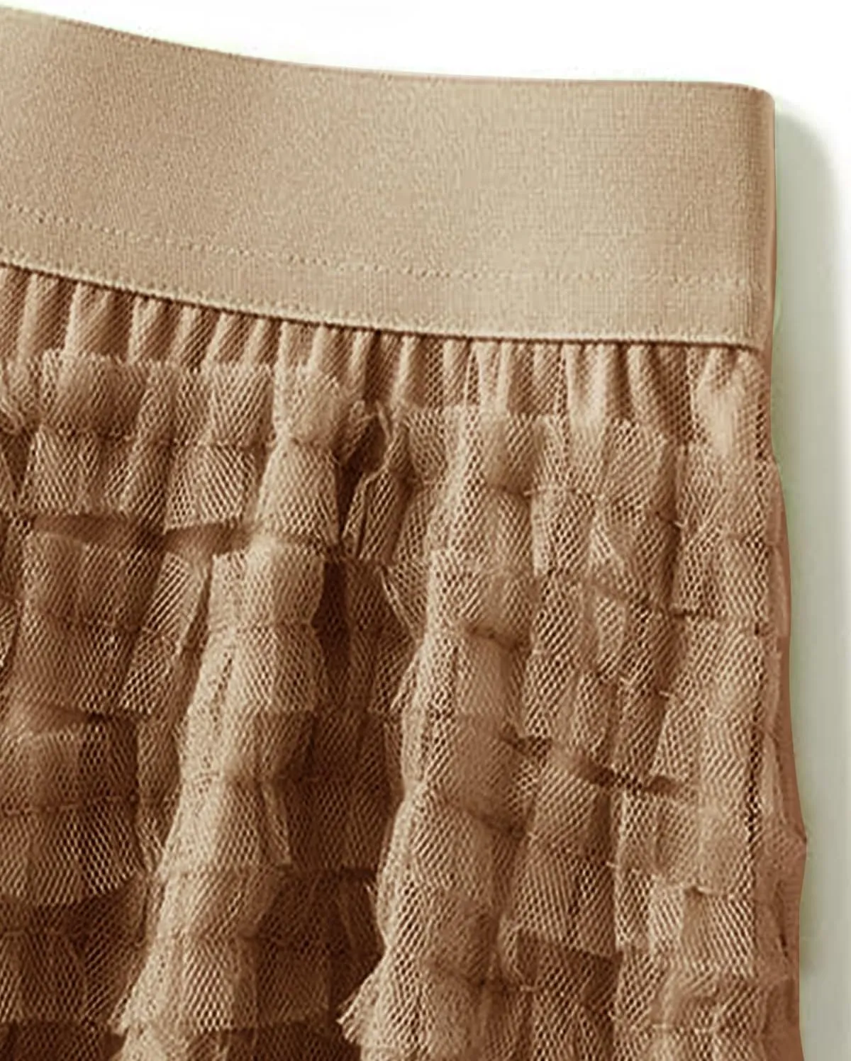 Women's Layered Tulle Skirts A Line Ruffle High Waisted Mesh Long Maxi Skirt Petticoat