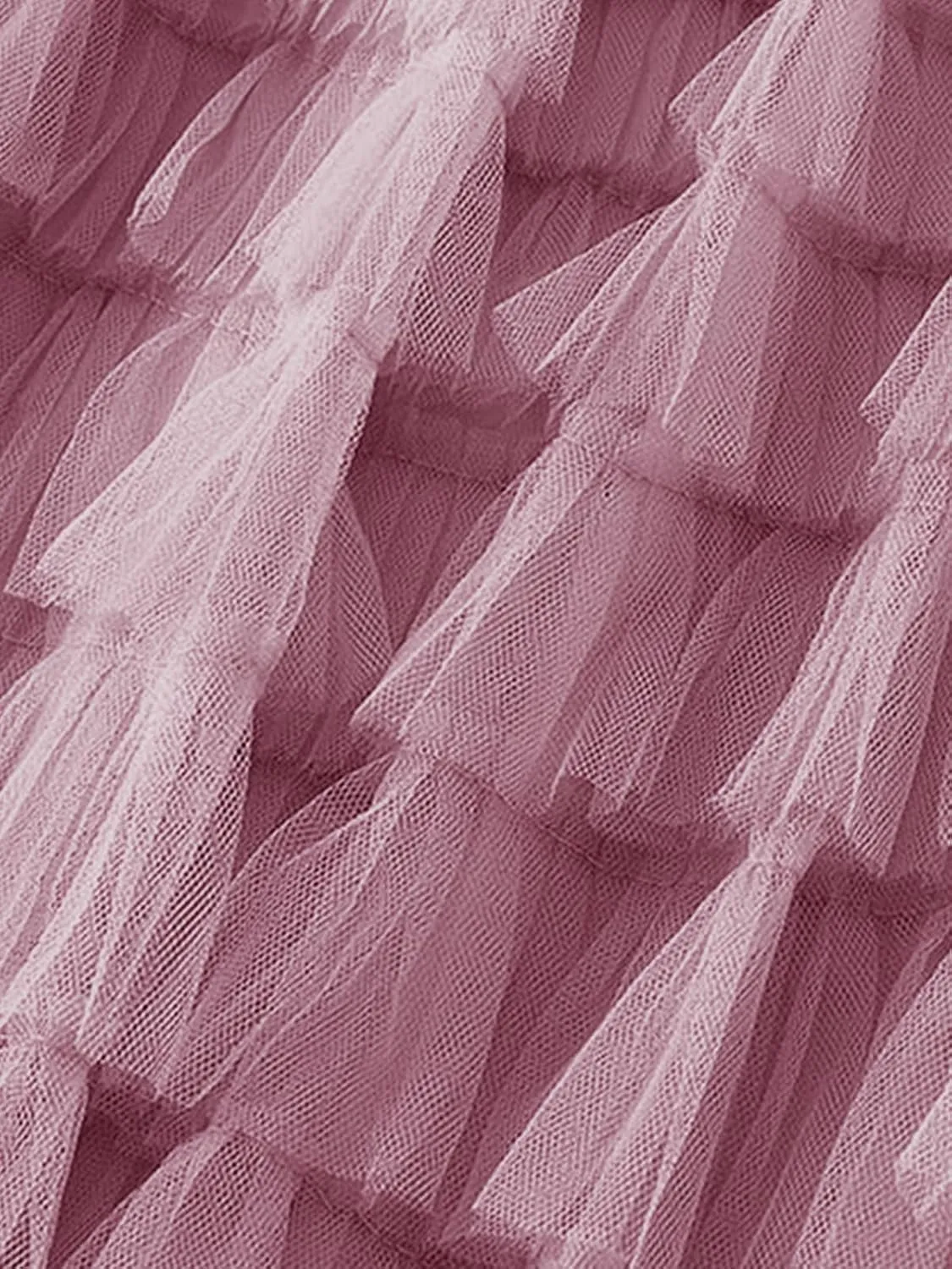 Women's Layered Tulle Skirts A Line Ruffle High Waisted Mesh Long Maxi Skirt Petticoat