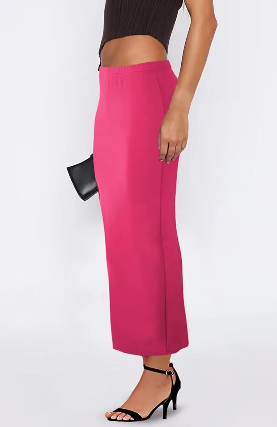 Women's Long Maxi Skirt - Fall Basic Stretch Bodycon High Waist Casual Long Pencil Skirts