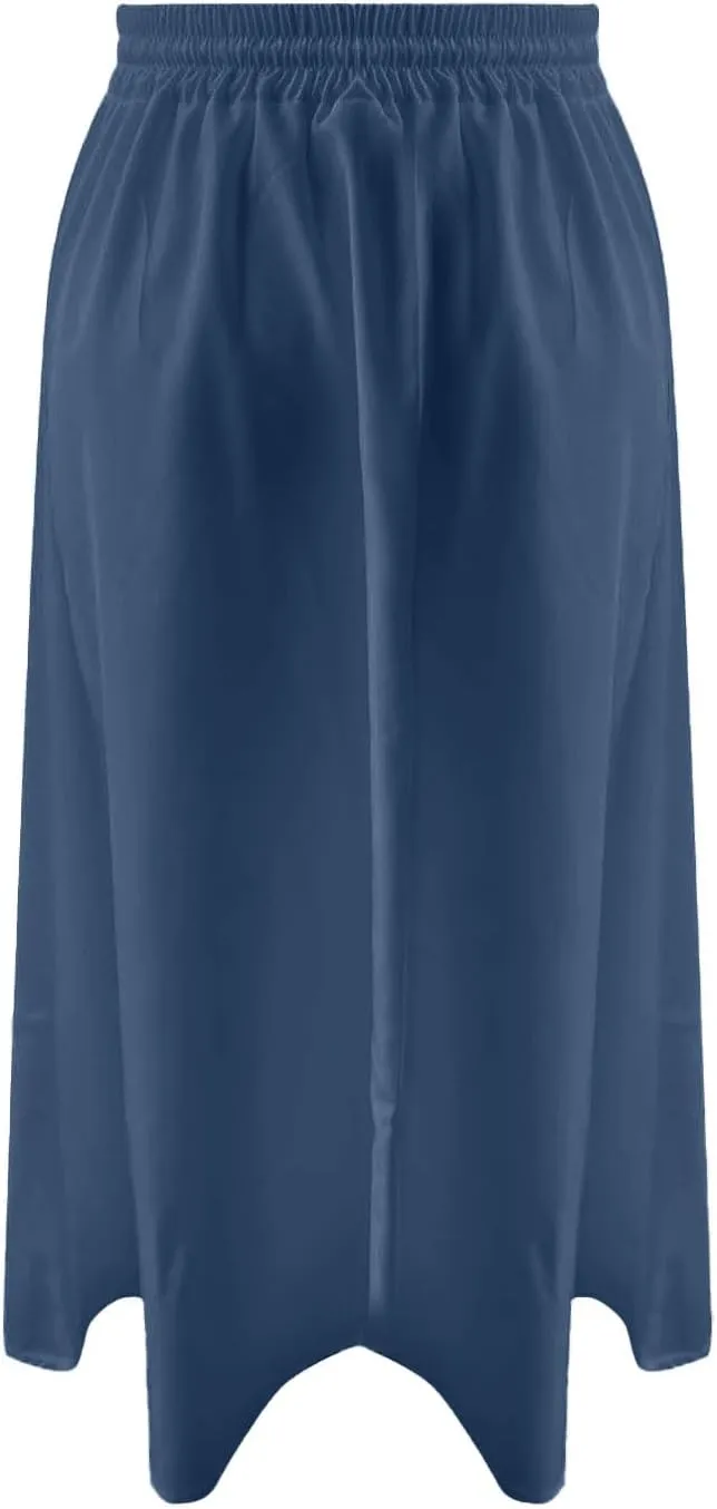 Womens Midi Length Skirt Elastic High Waist 2025 Summer Trendy Vacation Causal A-Line Flowy Pleated Skirts with Pockets