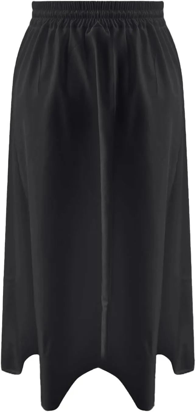 Womens Midi Length Skirt Elastic High Waist 2025 Summer Trendy Vacation Causal A-Line Flowy Pleated Skirts with Pockets