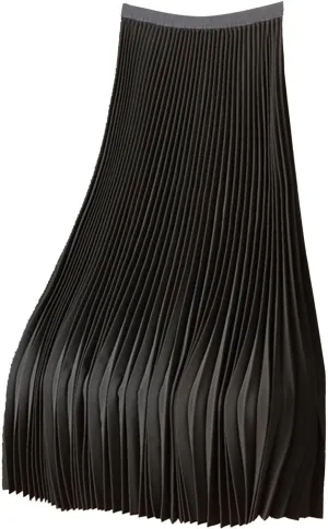 Women's Pleated Skirt Satin Metallic Shiny Flare Flowy Swing A-Line Skirt Summer Casual Solid High Waist Plus Size Midi Skirt