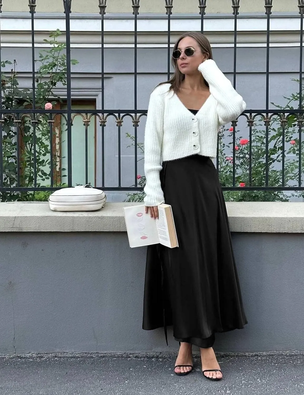 Womens Satin Maxi Skirt Spring Fall Elegant Silk High Waisted Side Split Flowy A Line Casual Formal Long Skirts