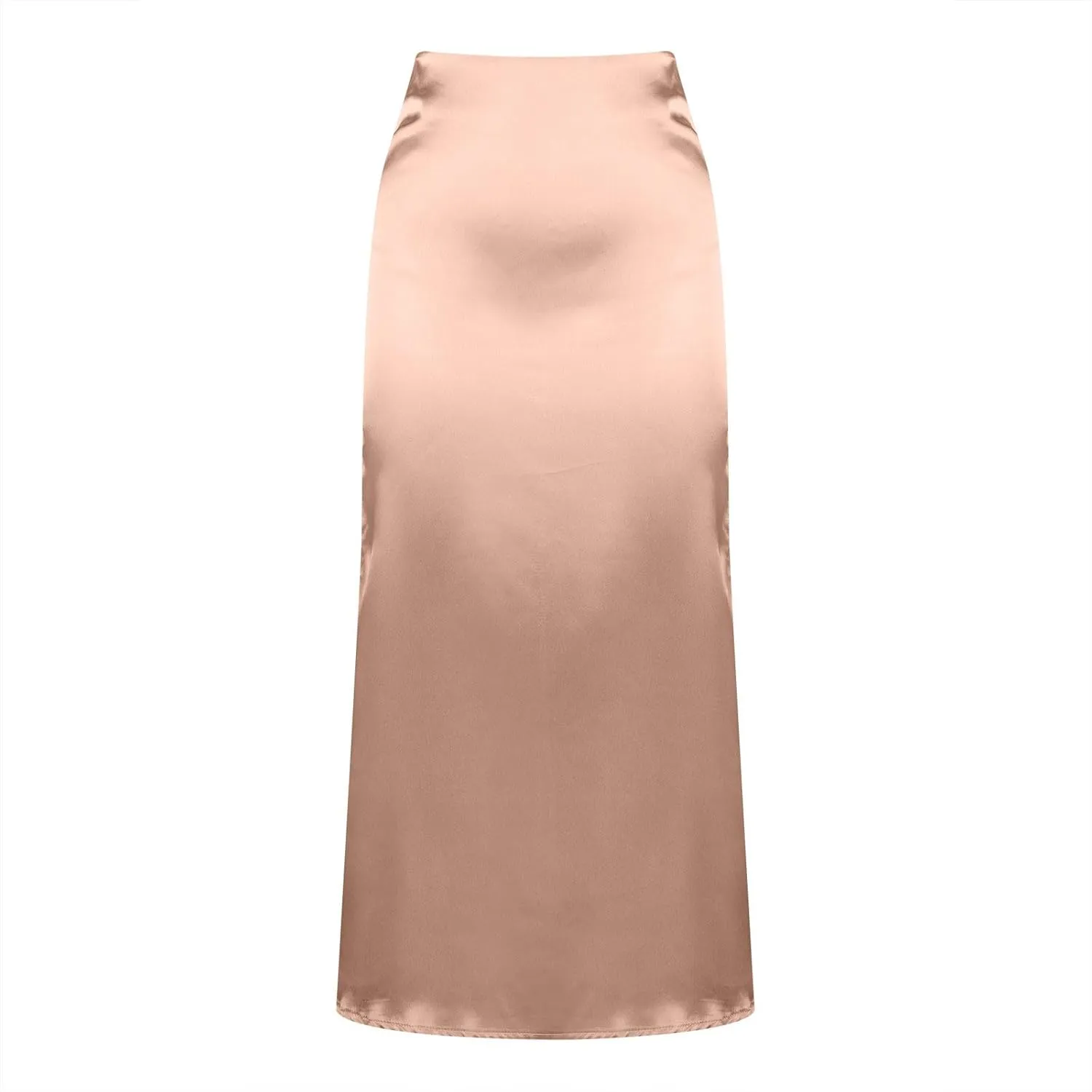 Womens Satin Skirts Casual Silk Midi Skirt High Waisted Long Skirts Elegant Work Skirts Evening Cocktail Party Skirt