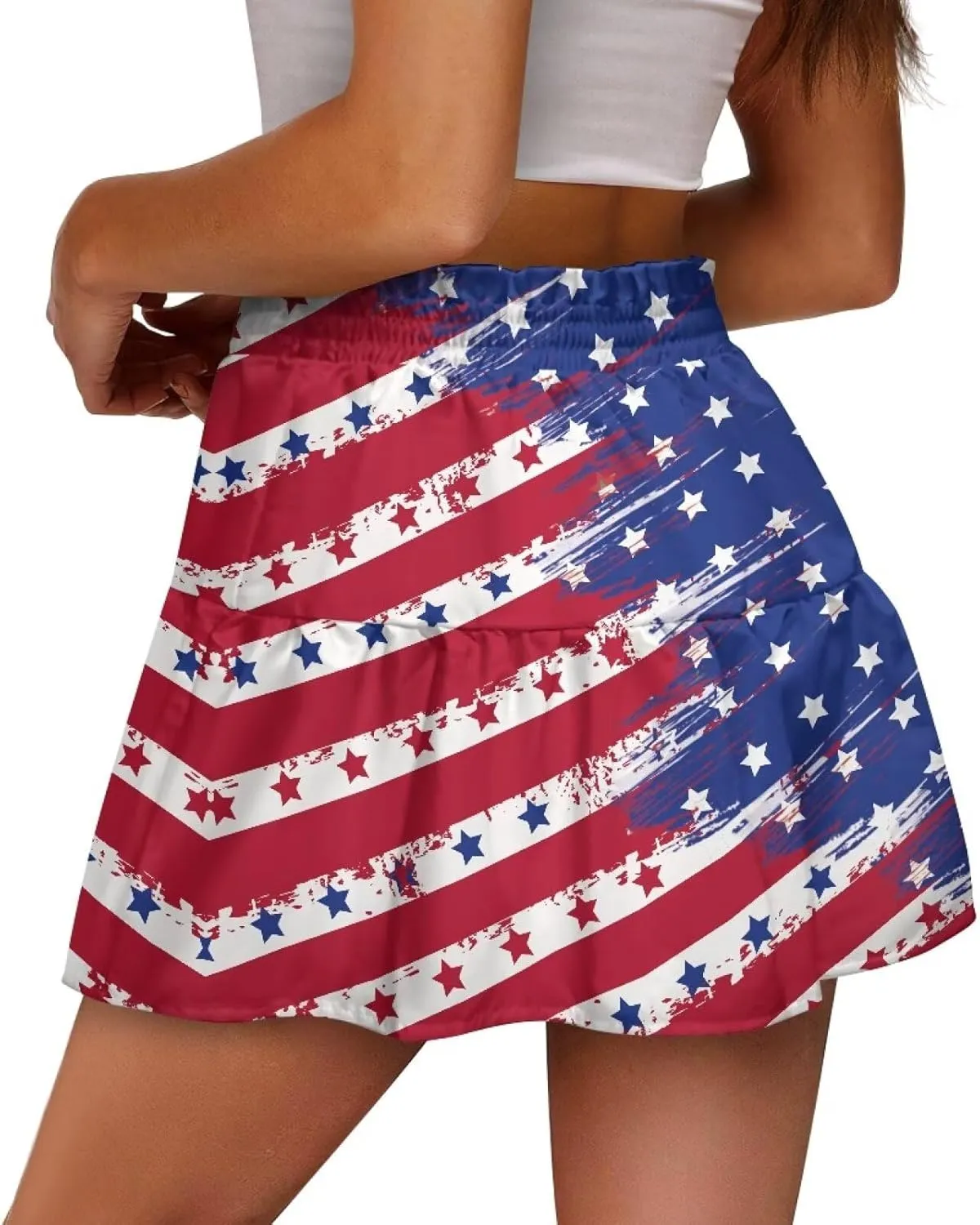 Women's Sexy Mini Skirt High Waist Flowy Summer Beach Aline Skirts for Night Clubs Music Festivals Party