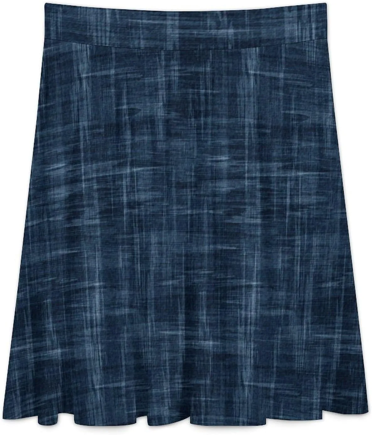 Women's Skirts High Waisted Retro Brown Checkered Midi Skirt Knee Length Ruffled Skirts Casual Bottoms for Party Work