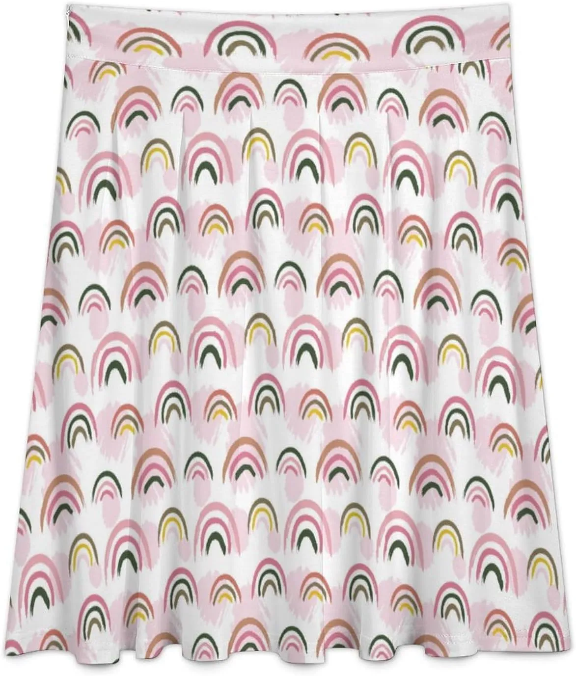 Women's Skirts High Waisted Roses Denim Printed Midi Skirt Knee Length Ruffled Skirts Casual Bottoms for Party Travel