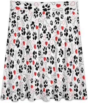 Women's Skirts High Waisted Roses Denim Printed Midi Skirt Knee Length Ruffled Skirts Casual Bottoms for Party Travel