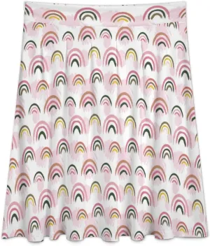 Women's Skirts High Waisted Roses Denim Printed Midi Skirt Knee Length Ruffled Skirts Casual Bottoms for Party Travel