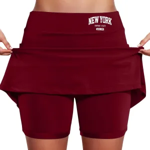 Womens Skorts with Pockets Tummy Control Activewear Tennis Skort Shorts 2 in 1 Summer Workout Golf Skirt with Pockets