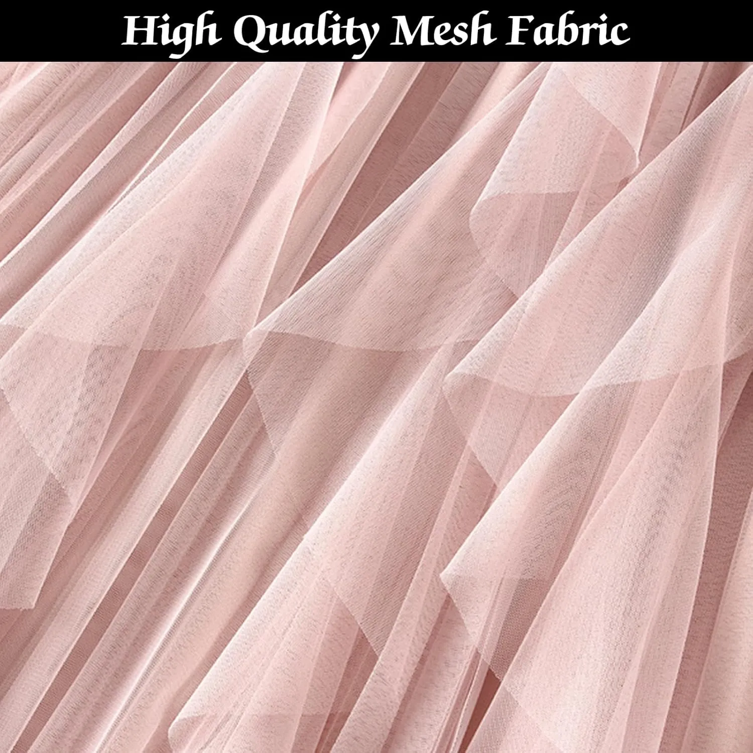 Women's Tulle Skirt Formal High Low Asymmetrical A-Line Fairy Elastic Waist Layered Long Midi Skirts