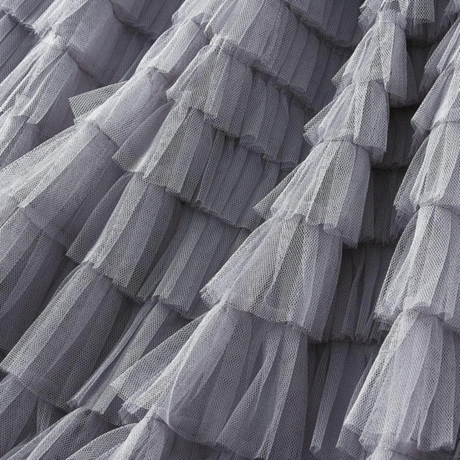 Womens Tulle Skirts Midi Elastic High Waist Pleated Mesh Flowy A-Line Long Tutu Skirts