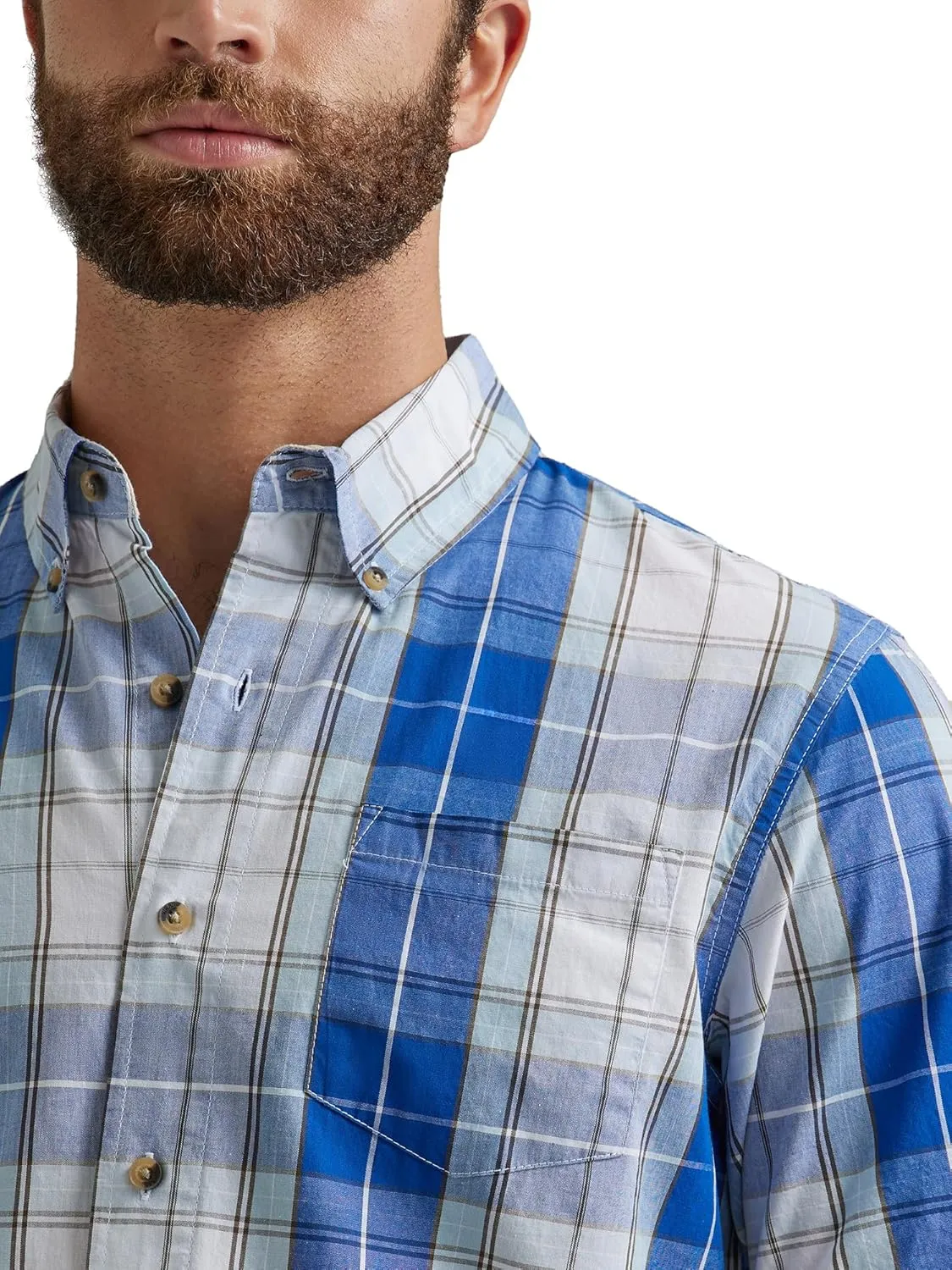 Wrangler Authentics Men's Short Sleeve Classic Plaid Shirt