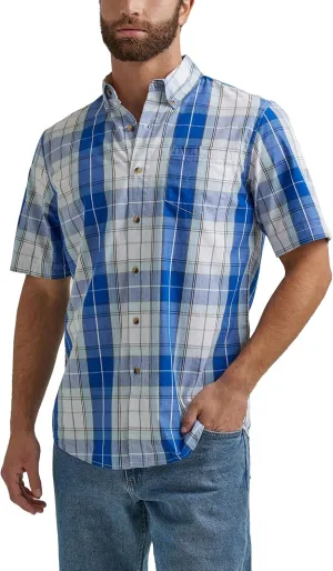 Wrangler Authentics Men's Short Sleeve Classic Plaid Shirt