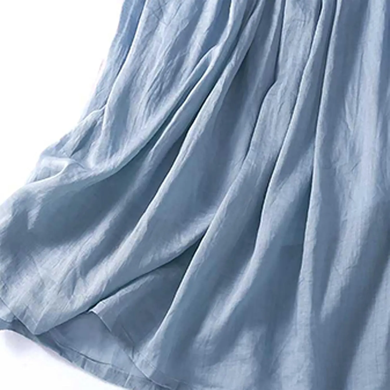 Wrap Skirts for Women Flowy Elastic High Waist Skirt Pleated A-Line Flowy Swing Cargo Skirt Loose Plus Size Skirt